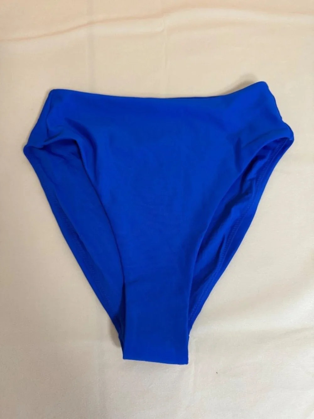 Quince Italian HighLeg High Rise Bikini Bottom Electric Blue XSmall